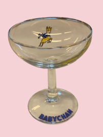 50s / 60s babycham champagne glas