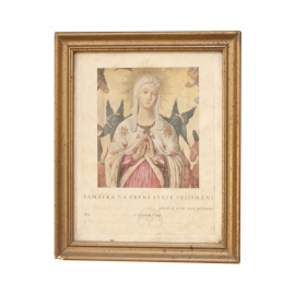 Religieuze prent Madonna heilig hart