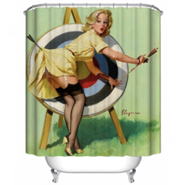 Pinup douchegordijn