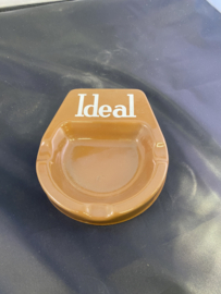 Metalen geëmailleerde reclame asbak IdeaL