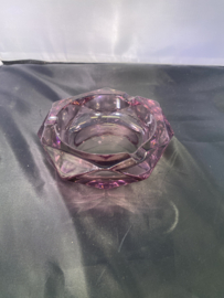 Grote 50s paarse kristal glazen asbak