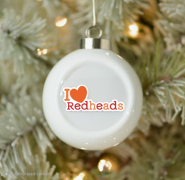 Christmas Ornament - I<3 Redheads