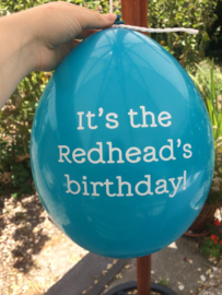 Redhead Birthday Balloons