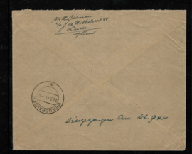 1944. 418 R-brief enkelfrankering van Oegstgeest naar Duitsland✉️