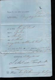 1866. 4 op complete brief van Rotterdam naar Harlingen