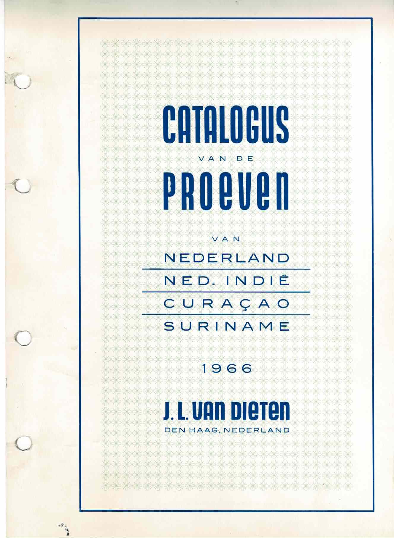 Proevenboek 1966. Losbladige versie in ringbandje