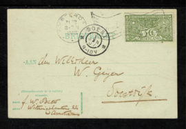 1906. 85 3 ct. groen op briefkaart ✉️