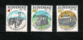 Slowakije 1998. 150 jaar spoorwegen 3 waarden **