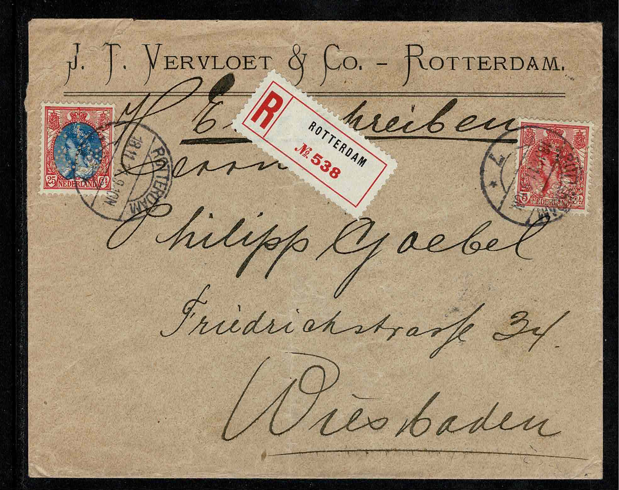 JTV & Co type 2 J.T. Vervloet  & Co Rotterdam R couvert