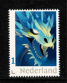 Serie van 5 kleuren van de Crypto-3 zegel. Jaar van de Draak.