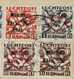 1931. ✈︎  Luchtpost LP8 t/m LP14 complete serie Opdruk Do.X op omslag ✉︎ ☉