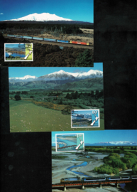 New Zealand 1997. Treinen en Bruggen. Set Maximum Kaarten