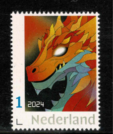 2024. 2 veelkleurige zegels "Jaar van de Draak"