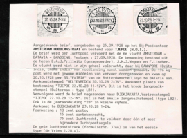 1923. R-brief van Amsterdam naar Ned. Indië. Mooie route✉️