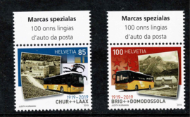 2019. 100 jaar Zwitserse Postbus routes **