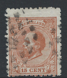 23E. 15 cent oranjebruin