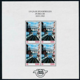 België 1985. TRBL1N 150 jaar Spoorwegen in. Luxe blok **