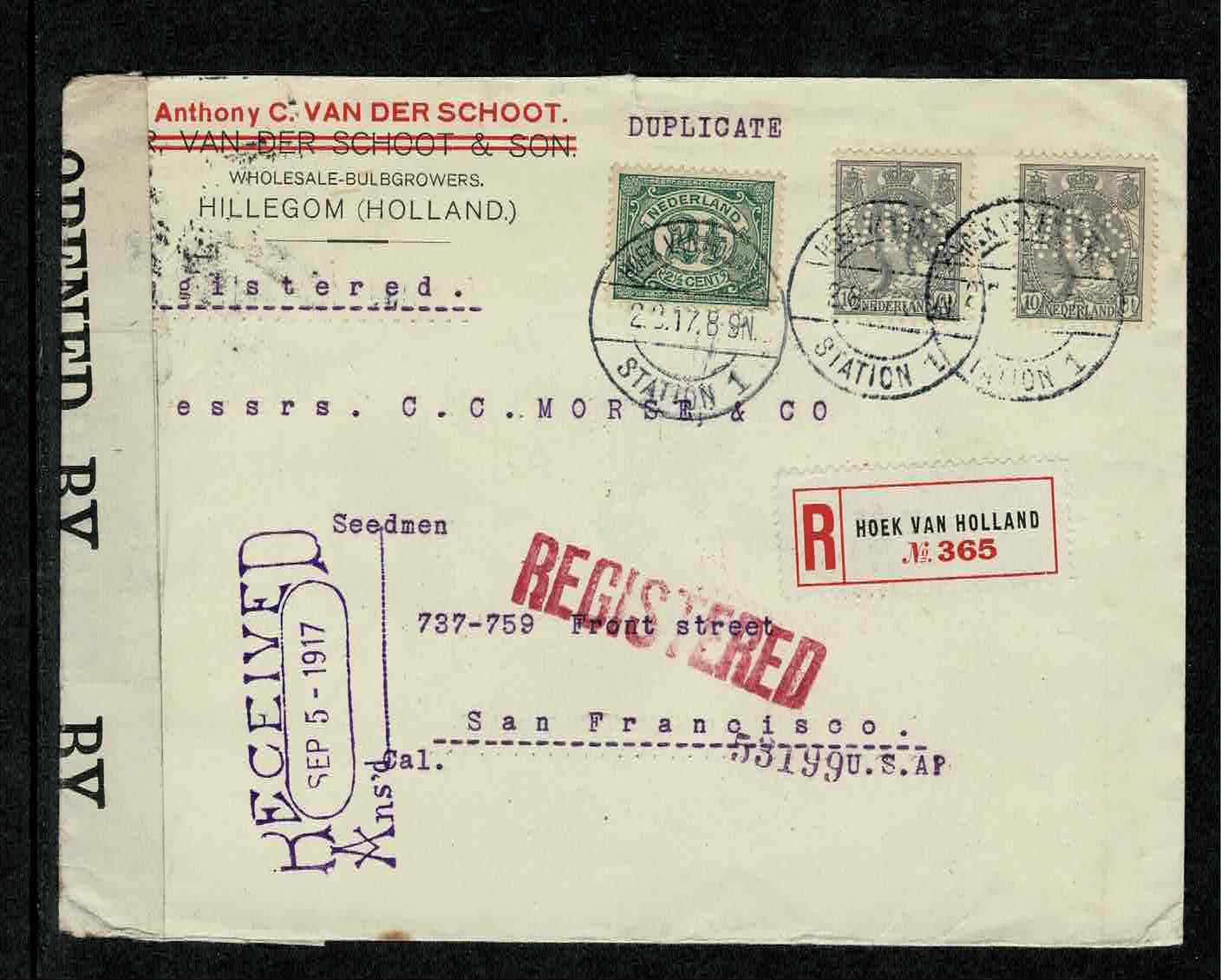 VDS van der Schoot Bollenkwekers Hillegom R Cover baar USA