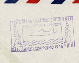 1946. eerste transatlantische vlucht Amsterdam - New York. ✈︎✉️