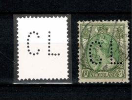 Perfin CL type 1 in 76 ~ ‼️ Onbekend in catalogus ~
