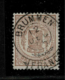 BRUMMEM p[ 12 ½ ct. bruin.. Zeer Zeldzaam stempel.