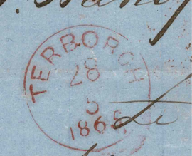 1865. 5. 10 cent op briefomslag van AALTEN naar 's-GRAVENHAGE