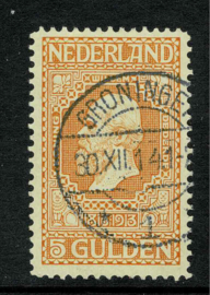 100B. 5 Gulden ⦿ Langebalkstempel Groningen. Luxe
