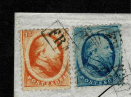 1866 4 en 6 pracht ex. op briefomslag