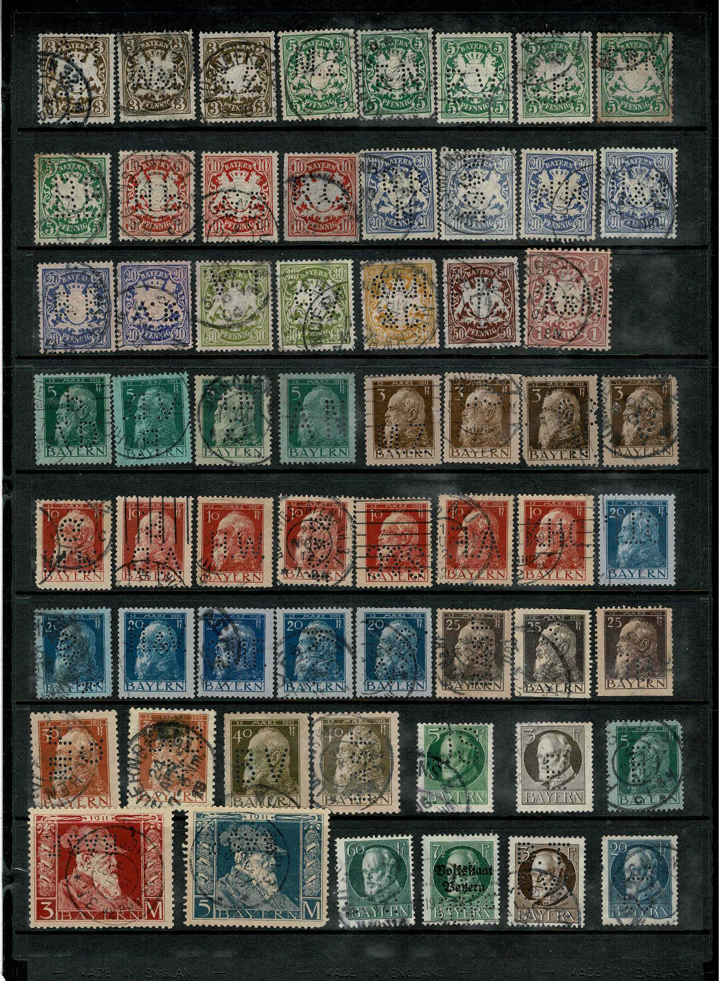 Beieren ~ Bayern Pefins Firmaperforaties & PoKo's
