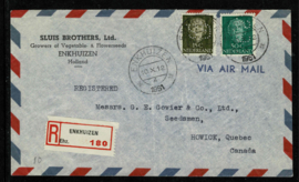 GS type 3.  Gebr. Sluis Enkhuizen.  Luchtpost cover
