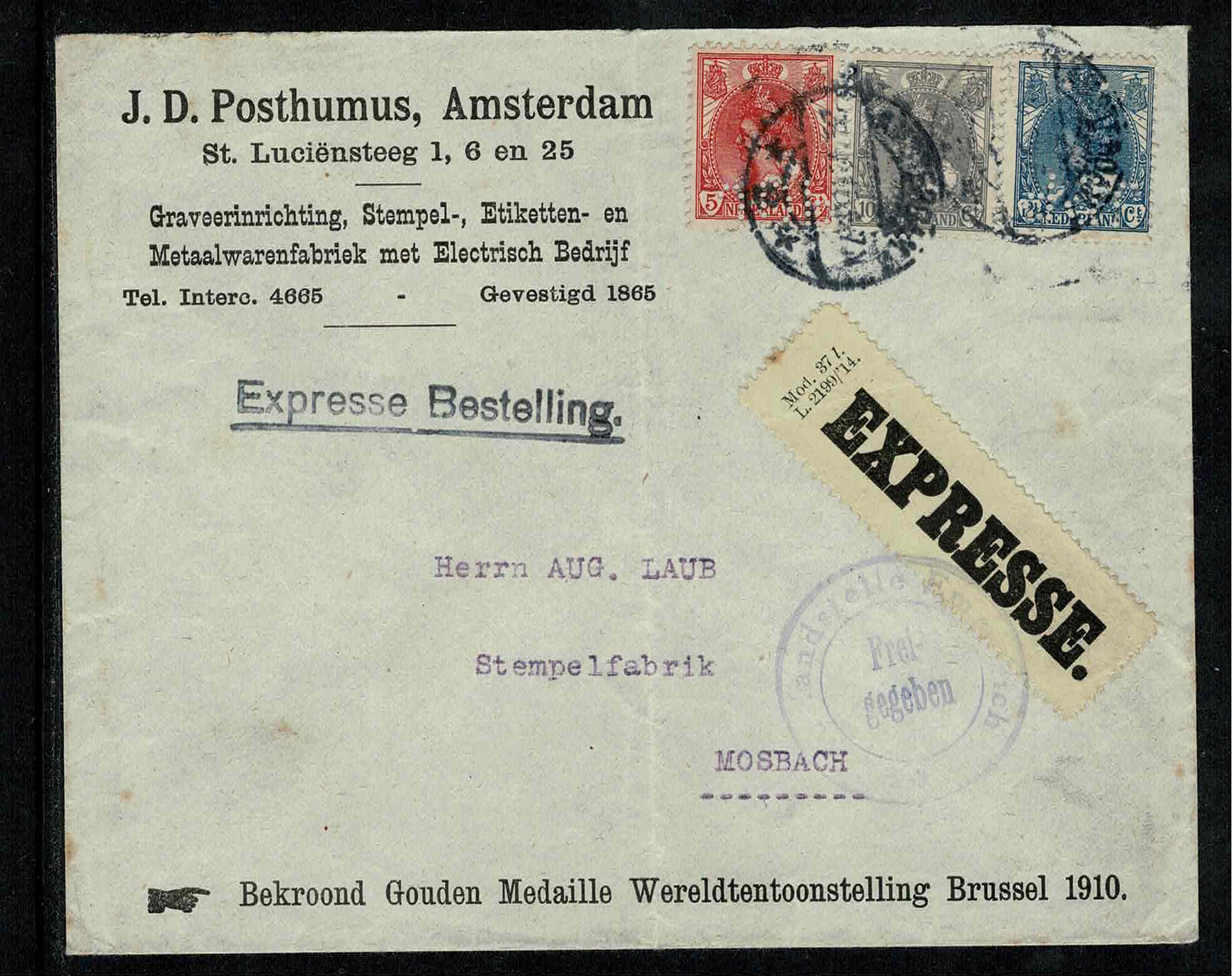 JDP type 2 J.D. Posthumus Stempelfabrieken Amsterdam