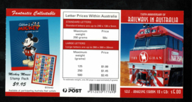 Australië 2004. 150 jaar Spoorwegen. Postzegelboekje  (zelfklevend) **