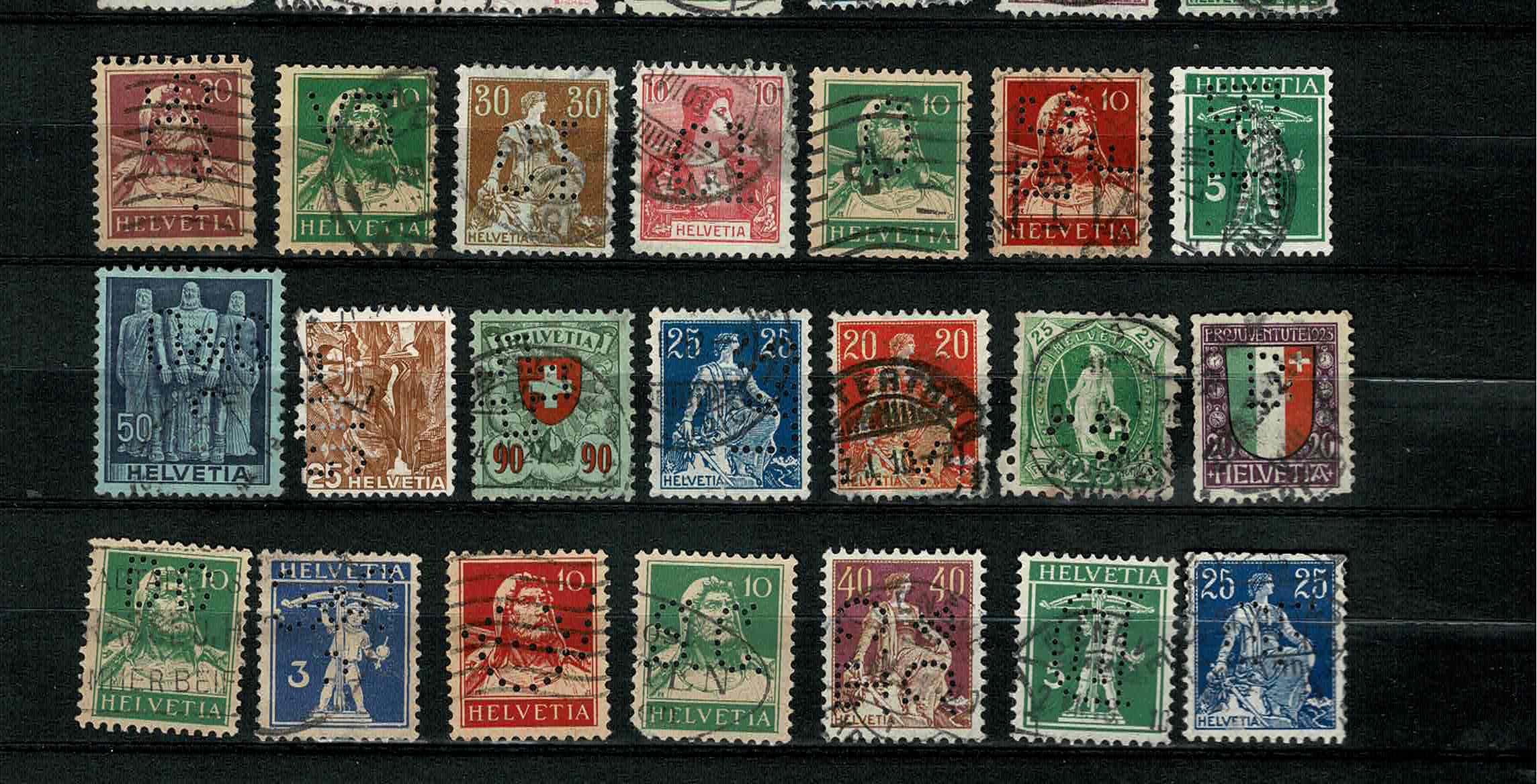 Zwitserland Firmaperforaties ~ Perfins ~ PoKo's