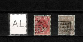 Perfin AL type 3 in 2 zegels