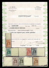 1923.104/110 Jubileum. Luxe serie met verlanden incl. certificaat **