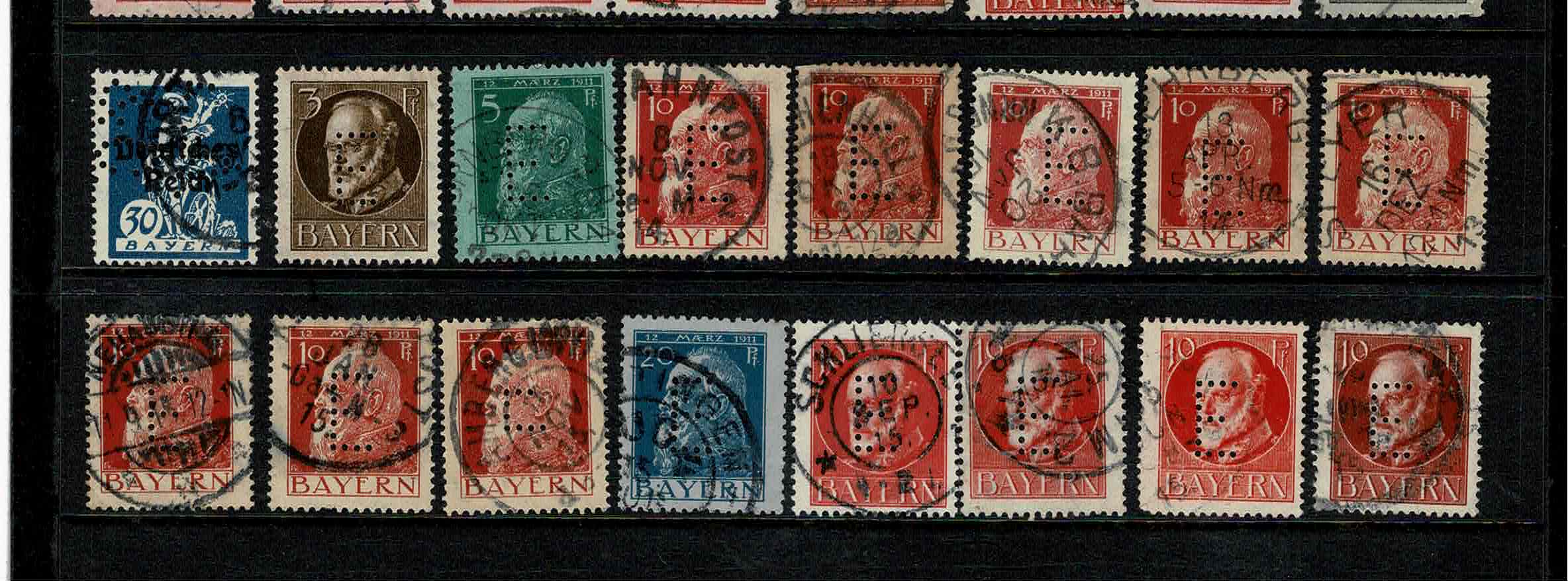 Beieren ~ Bayern Pefins Firmaperforaties & PoKo's
