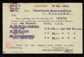 SZ3 Zaandam 61 op briefkaart