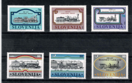 Slovenië 1994-1999. Set van 6 zegels met locomotieven **