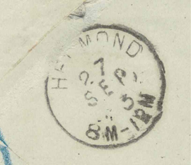 1873. Enveloppe met volledig briefinhoud naar Helmwond