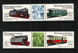 DDR 1984. Smalspoorbanen 4 waarden **