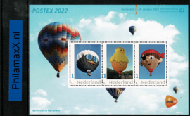 2022. Postex. Luchtballon. 2 blokken met 3 zegels**