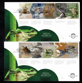 2018. E762 a en b Reptielen (2 enveloppen)