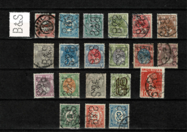 Perfin B&S in 20 zegels