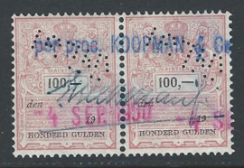Knegt in Plakzegel 344, 100 Gulden, in paar