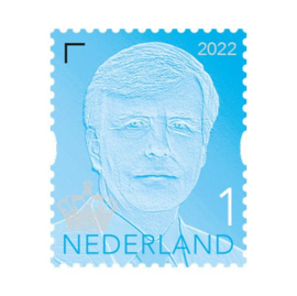 2022. 4072/4 Willem Alexander. Gestanste serie met jaartal 2022 **
