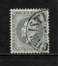 Noorwegen  1856. 3.  3 skilling violet-grijs ⦿