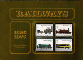 Engeland 1975. Souvenir pack. 150 jaar Spoorwegen **
