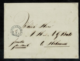 1873. Enveloppe met volledig briefinhoud naar Helmwond