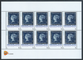 "Blauwe Mauritius"  in vel van 10
