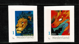 2024. rolzegels "Jaar van de Draak" en "Leeuw"